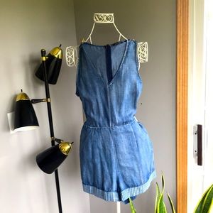 Cotton/Denim Romper Sz L